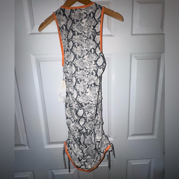 Daily Practice Snakeskin Ruched Dress | Size S | Anthropologie - Picture 9 of 12